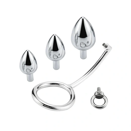 Steel DiscreetChoice Ring Hook with Cock Anal Set 4663 Stainless 0118